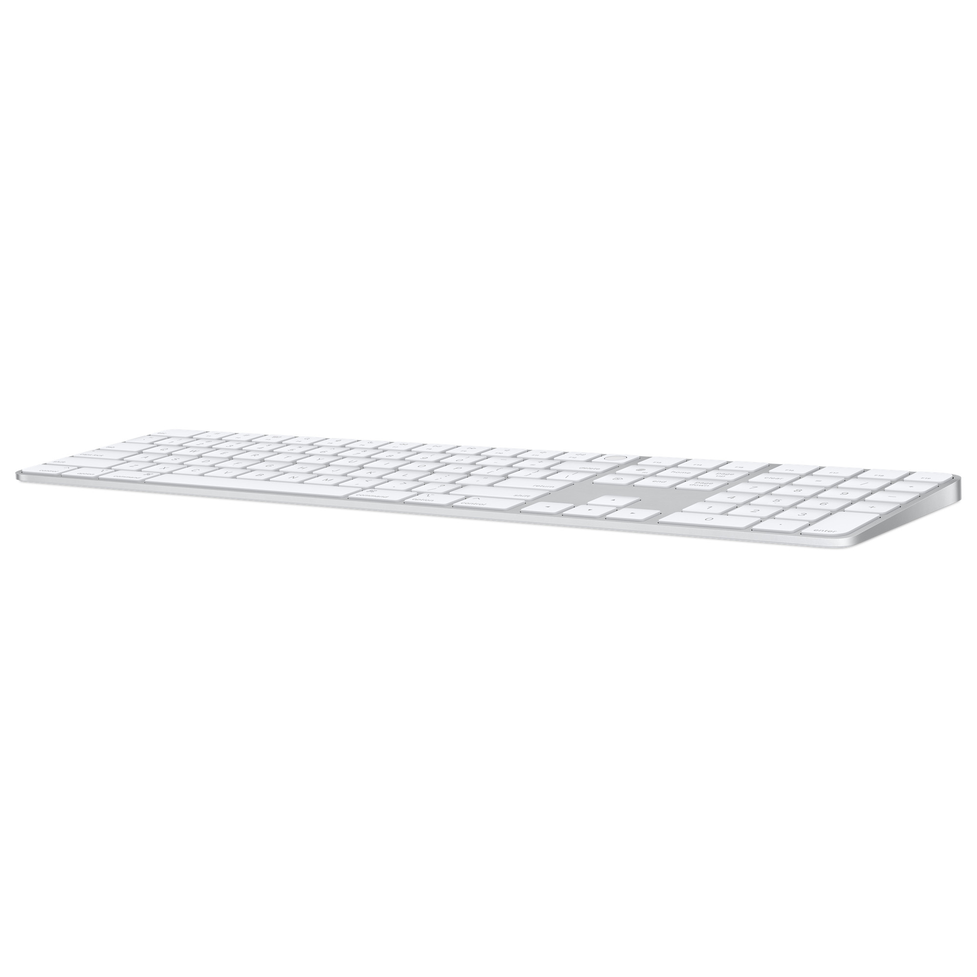 На фото изображено Клавиатура Apple Magic Keyboard с Touch ID и цифровой панелью для Mac, белый