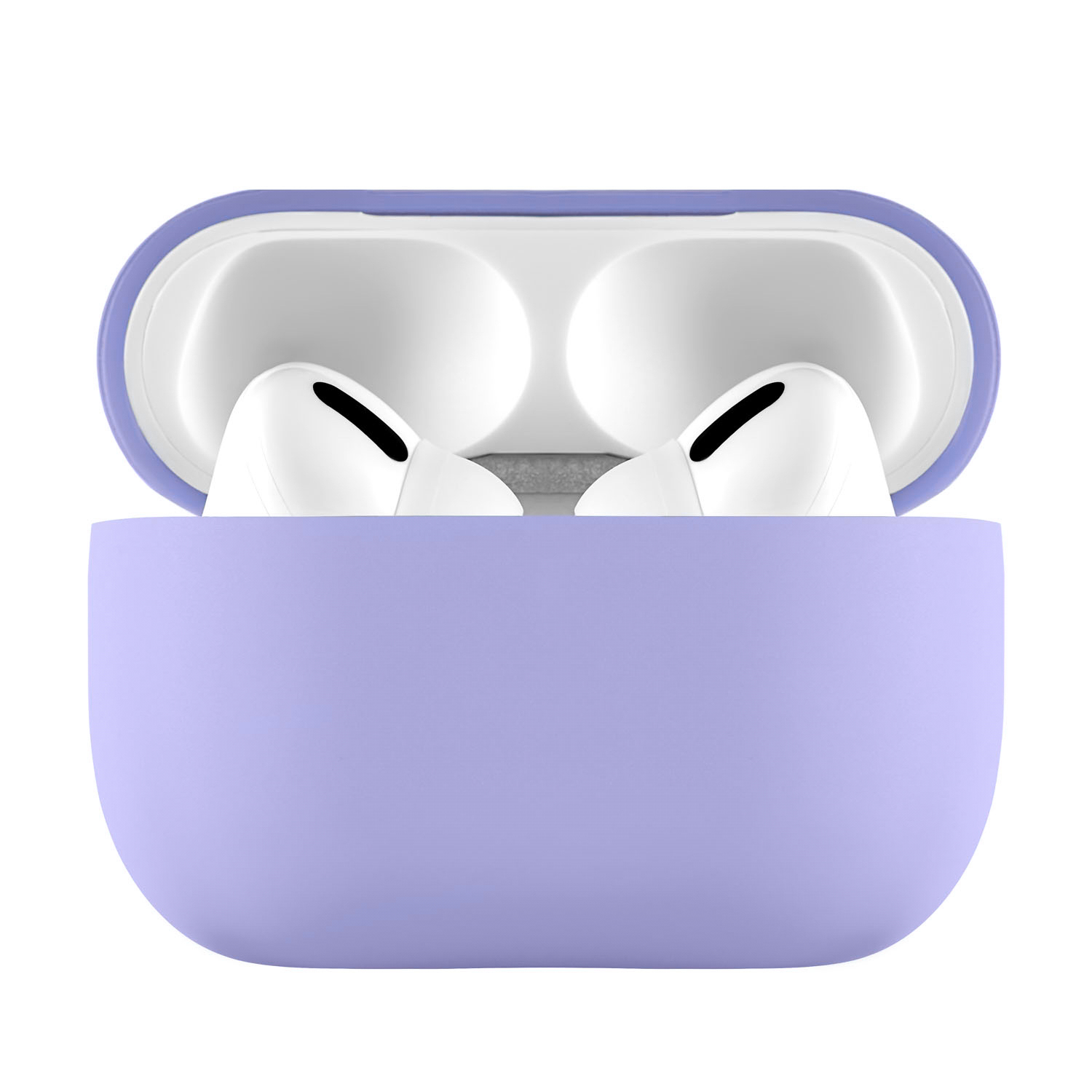 На фото изображено Защитный чехол uBear AirPods Pro 2 Touch Pro Silicone Case, фиолетовый