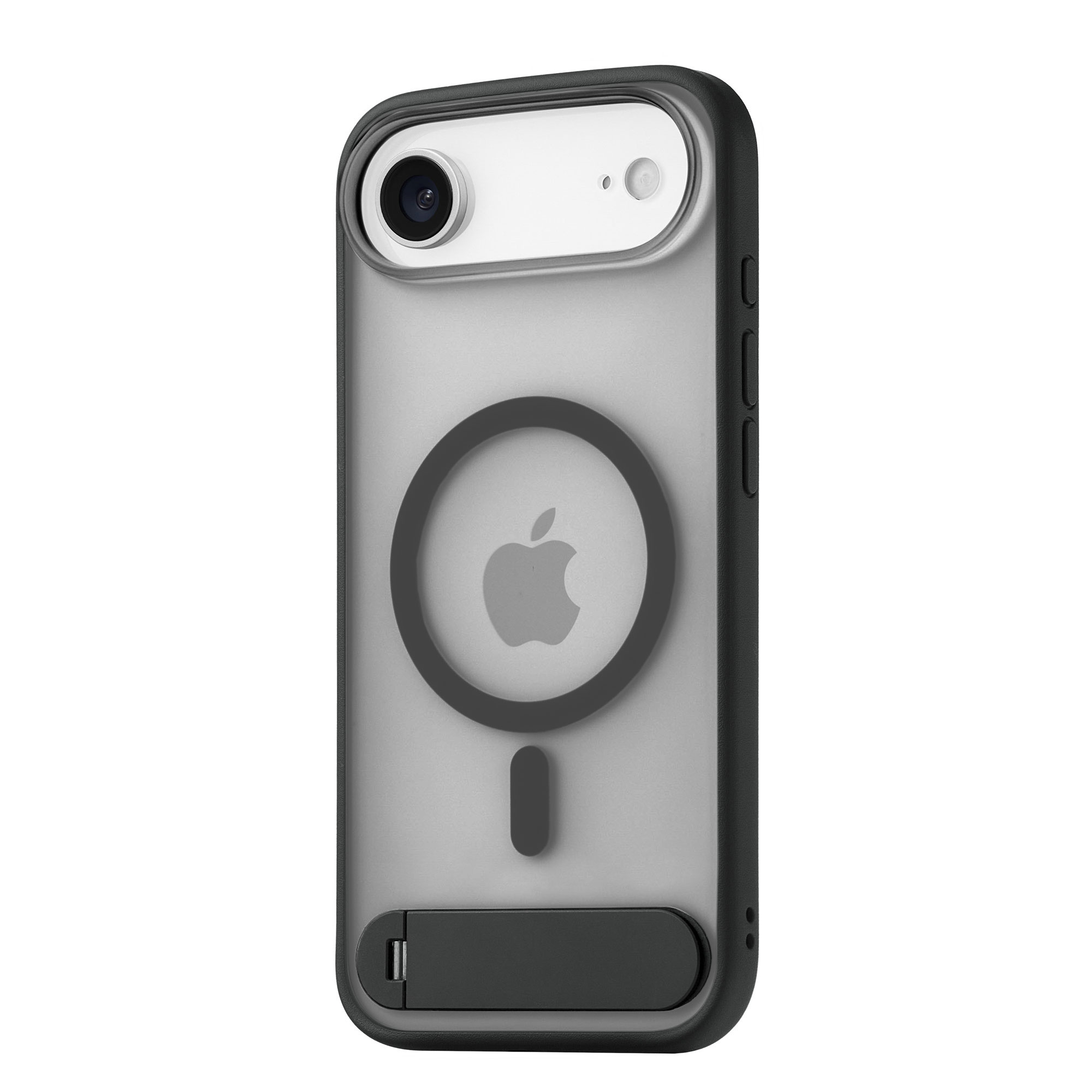 На фото изображено Чехол защитный uBear Stand 360° Mag Case для iPhone Air, черный