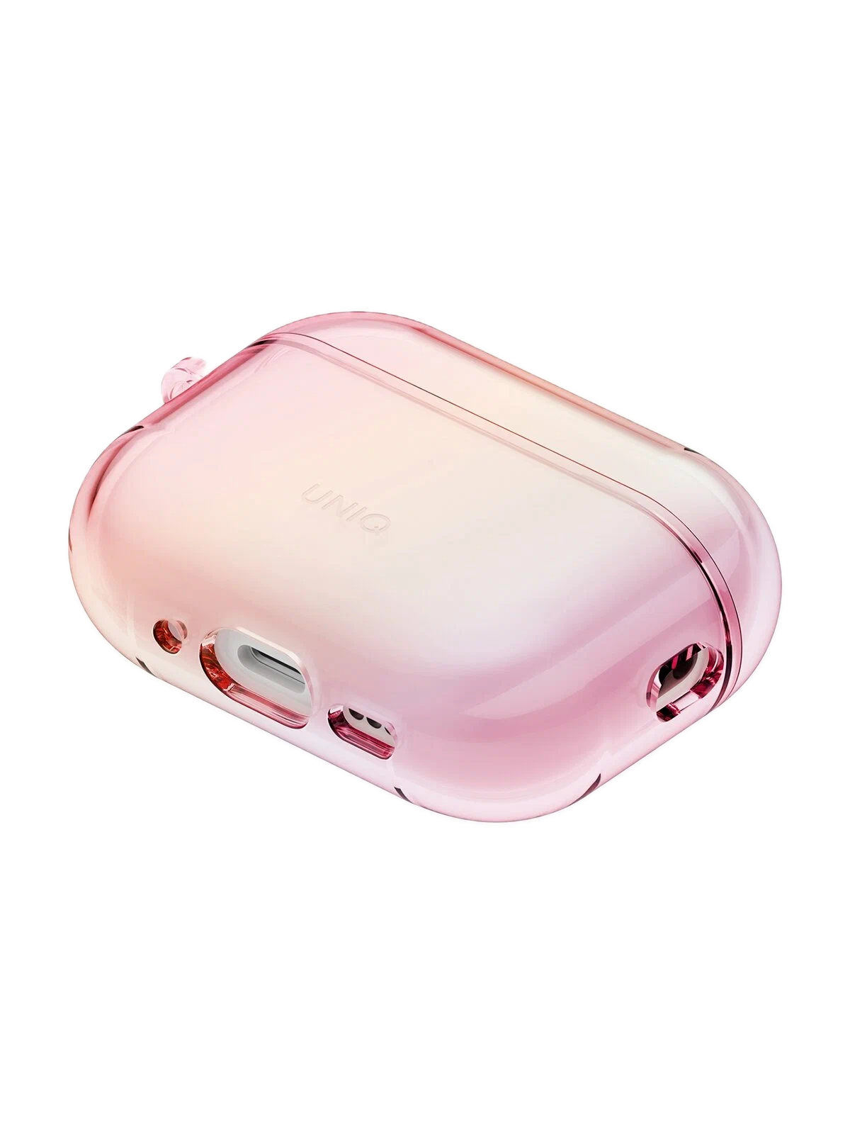 На фото изображено Чехол Uniq Iridescia для AirPods Pro 3, Pink Prism