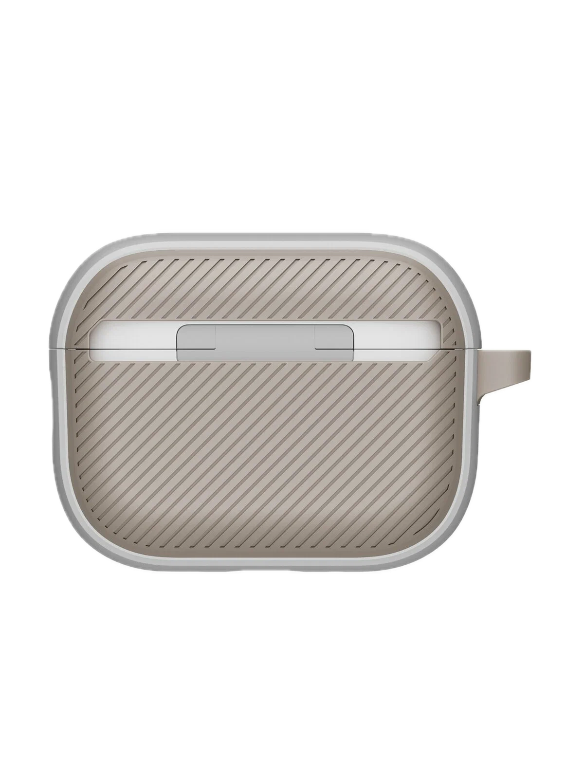 Фото Чехол Uniq CLYDE Lock case для AirPods Pro 3, Mist Grey/Khaki На фото изображено Чехол Uniq CLYDE Lock case для AirPods Pro 3, Mist Grey/Khaki