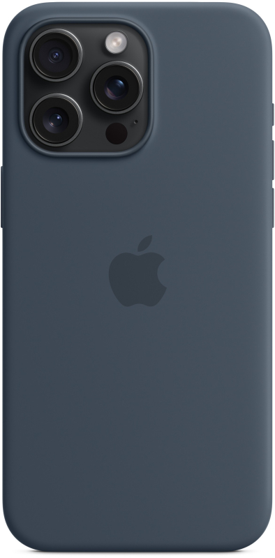 На фото изображено Чехол Apple MagSafe для iPhone 15 Pro Max, силикон, «Грозовая туча»