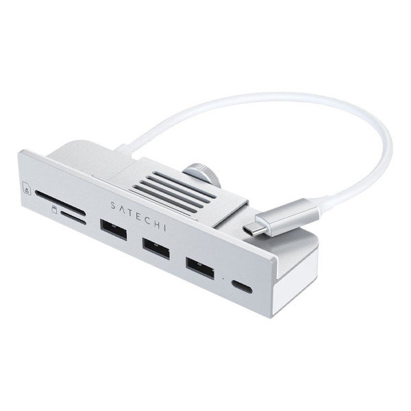 USB-C-концентратор Satechi Aluminum USB-C Clamp Hub для 24" iMac, серебристый USB-C-концентратор Satechi Aluminum USB-C Clamp Hub для 24" iMac, серебристый