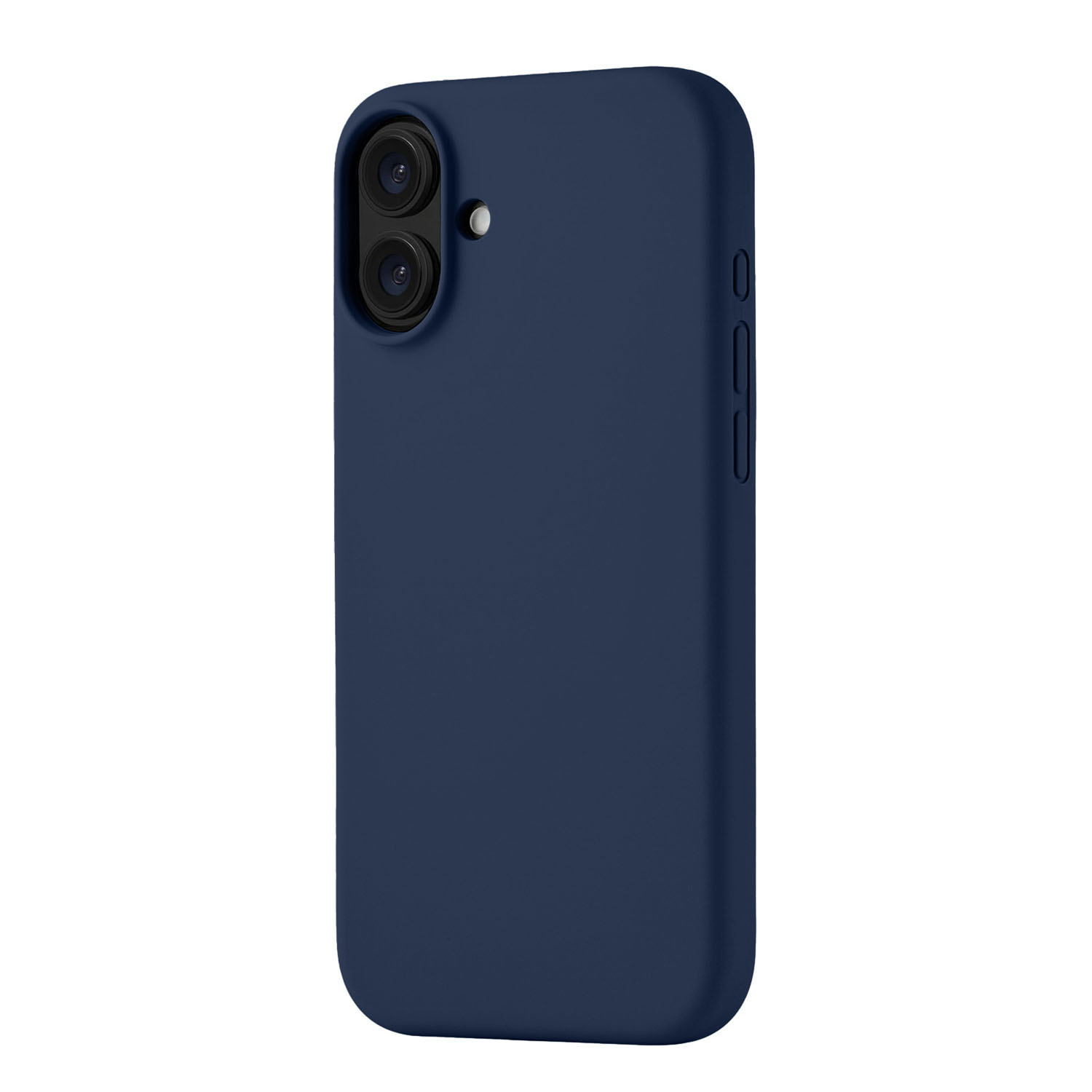 На фото изображено Чехол защитный uBear Touch Mag Case для iPhone 16 Plus, темно-синий