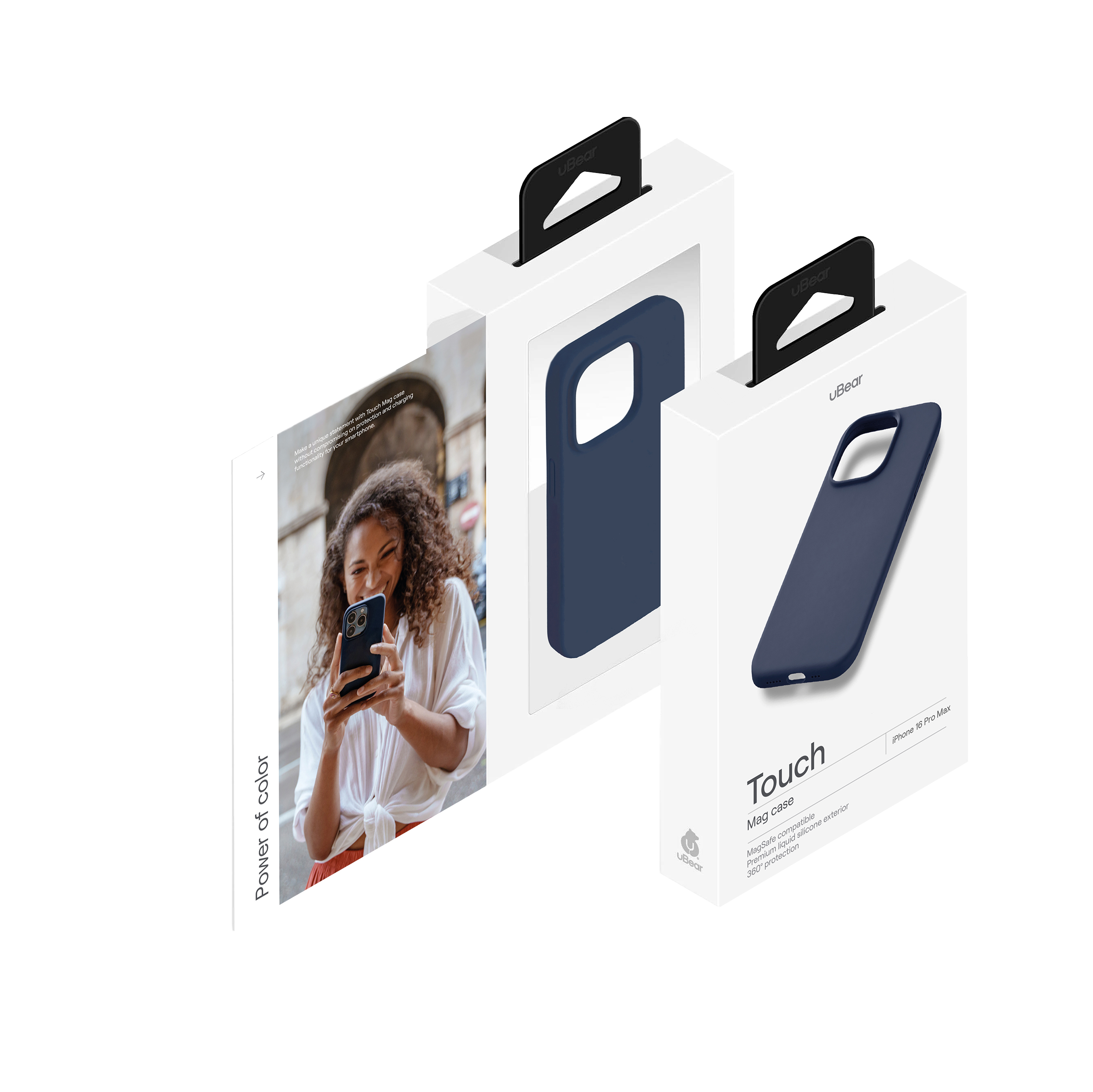 Чехол защитный uBear Touch Mag Case для iPhone 16 Pro Max, темно-синий