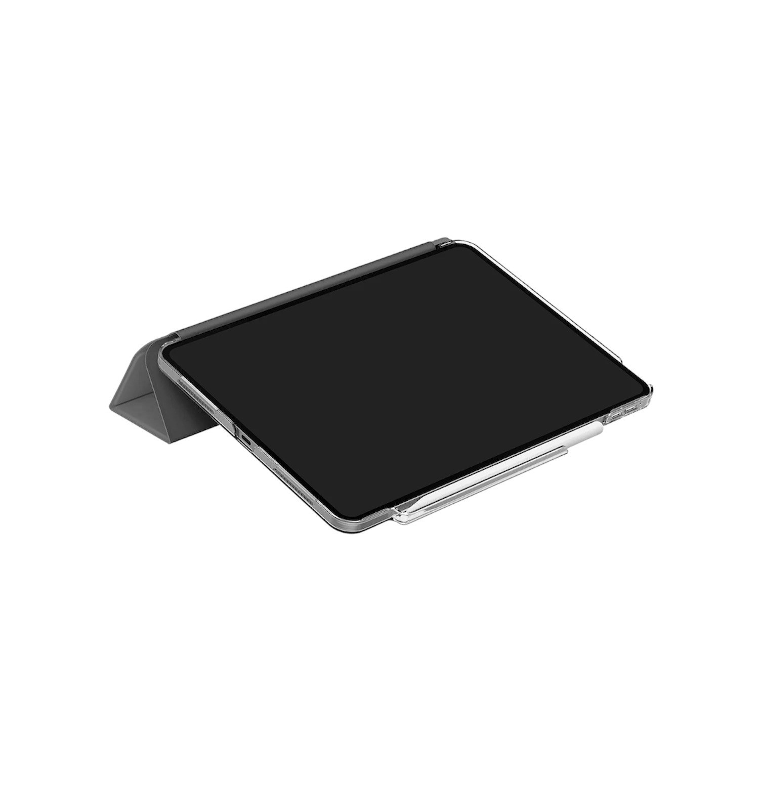 На фото изображено Чехол UNIQ Camden Click для iPad 10.9 (2022) / 11 (A16), серый