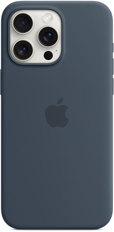 На фото изображено Чехол Apple MagSafe для iPhone 15 Pro Max, силикон, «Грозовая туча»