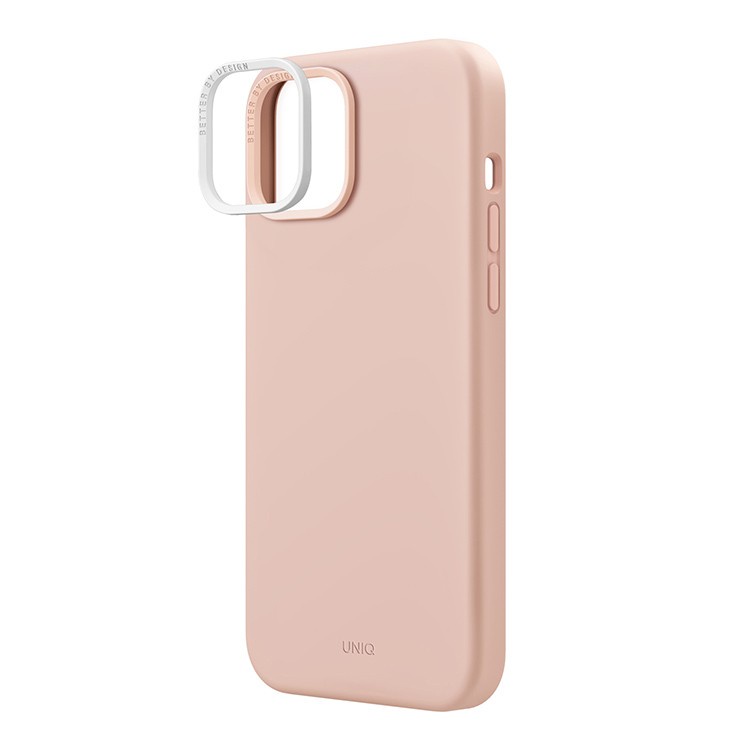 Чехол Uniq для iPhone 15 LINO Magsafe, розовый
