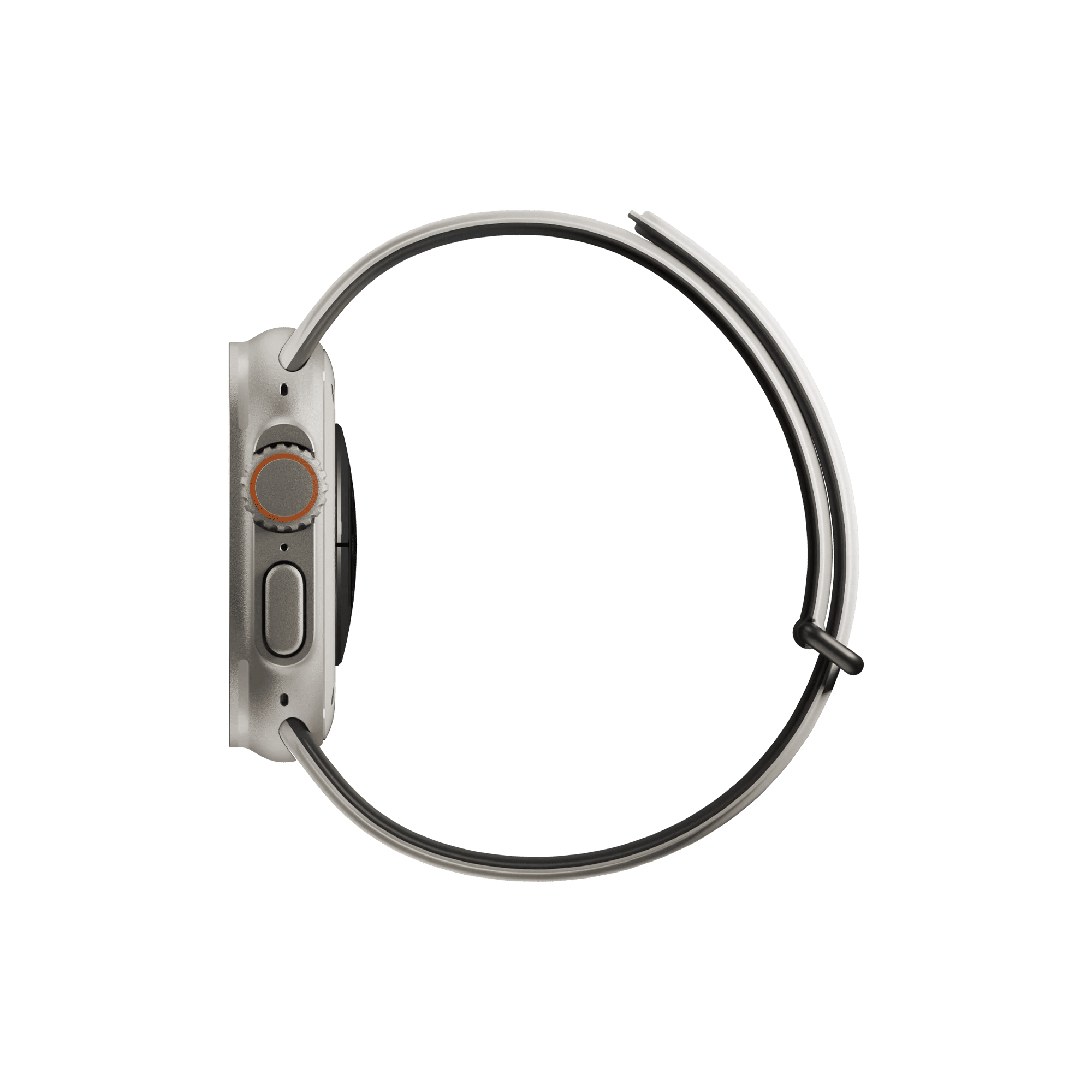 На фото изображено Ремешок Native Union для Apple Watch Magnetic 42/44/45/49мм,черный/серый