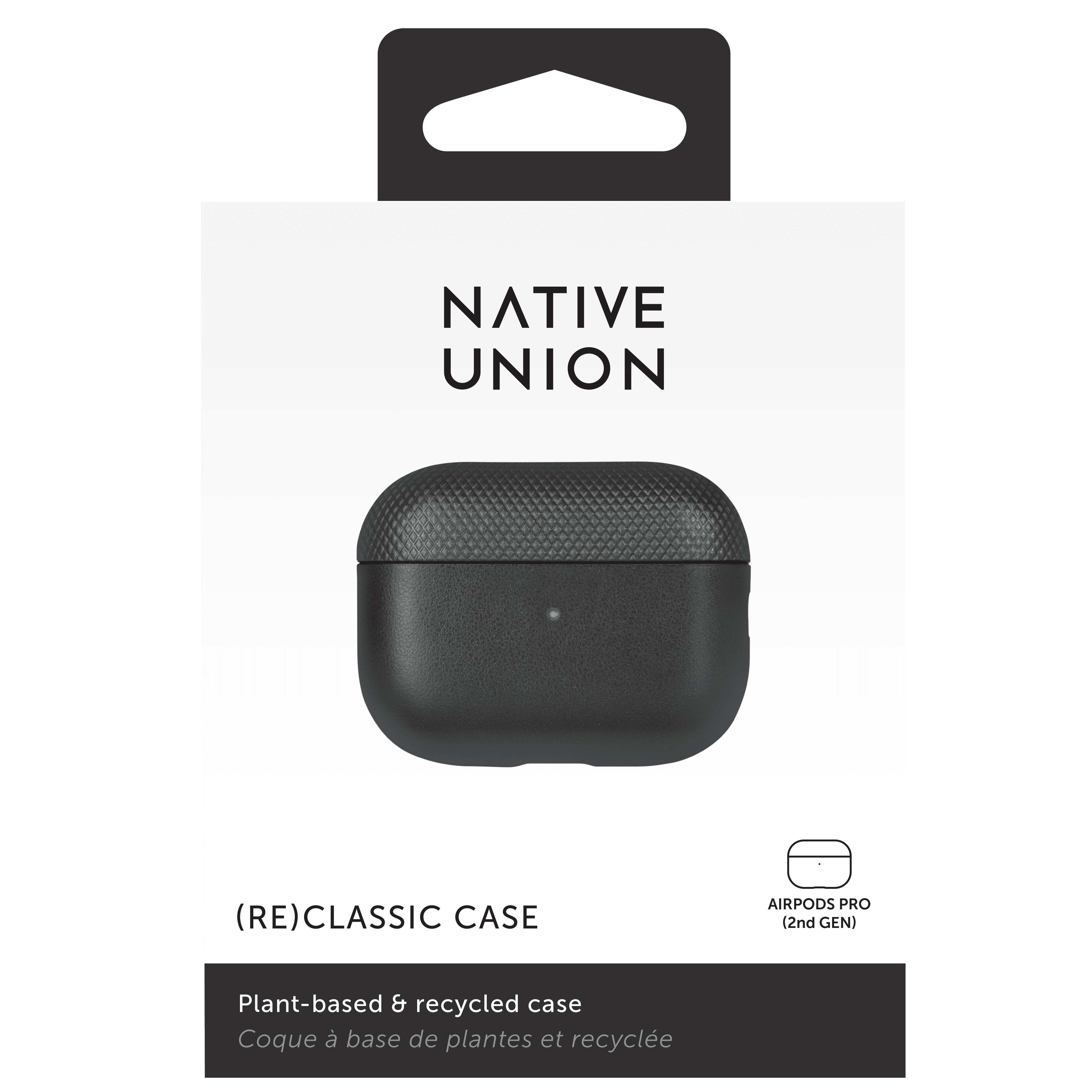 На фото изображено Чехол Native Union Re(Classic) для AirPods Pro 2, черный