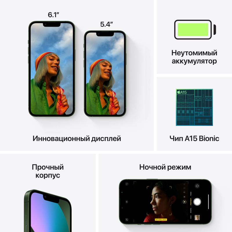Apple iPhone 13, 128 ГБ, Тёмная ночь