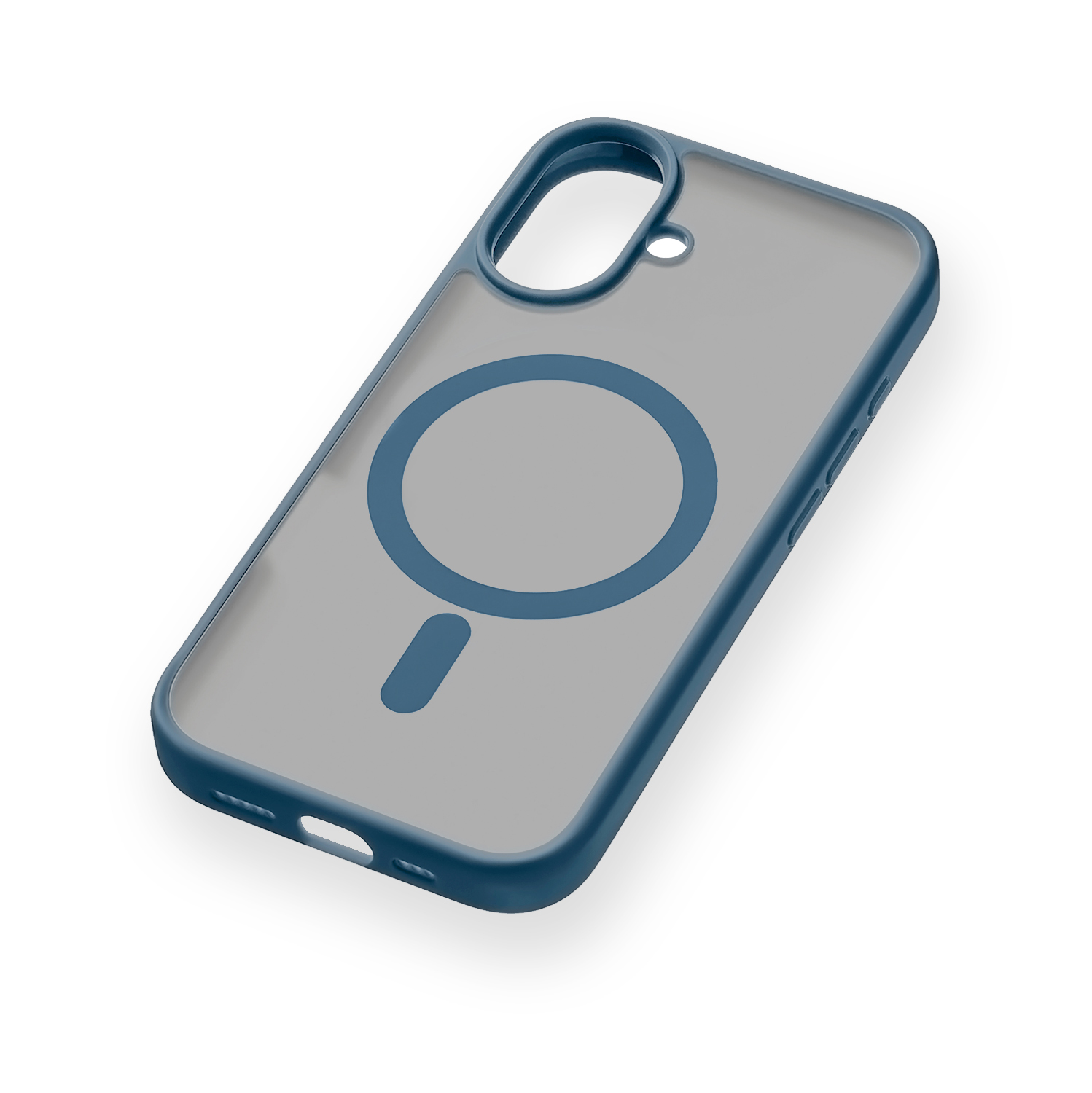 На фото изображено Чехол защитный uBear Cloud Mag Case для iPhone 16, синий