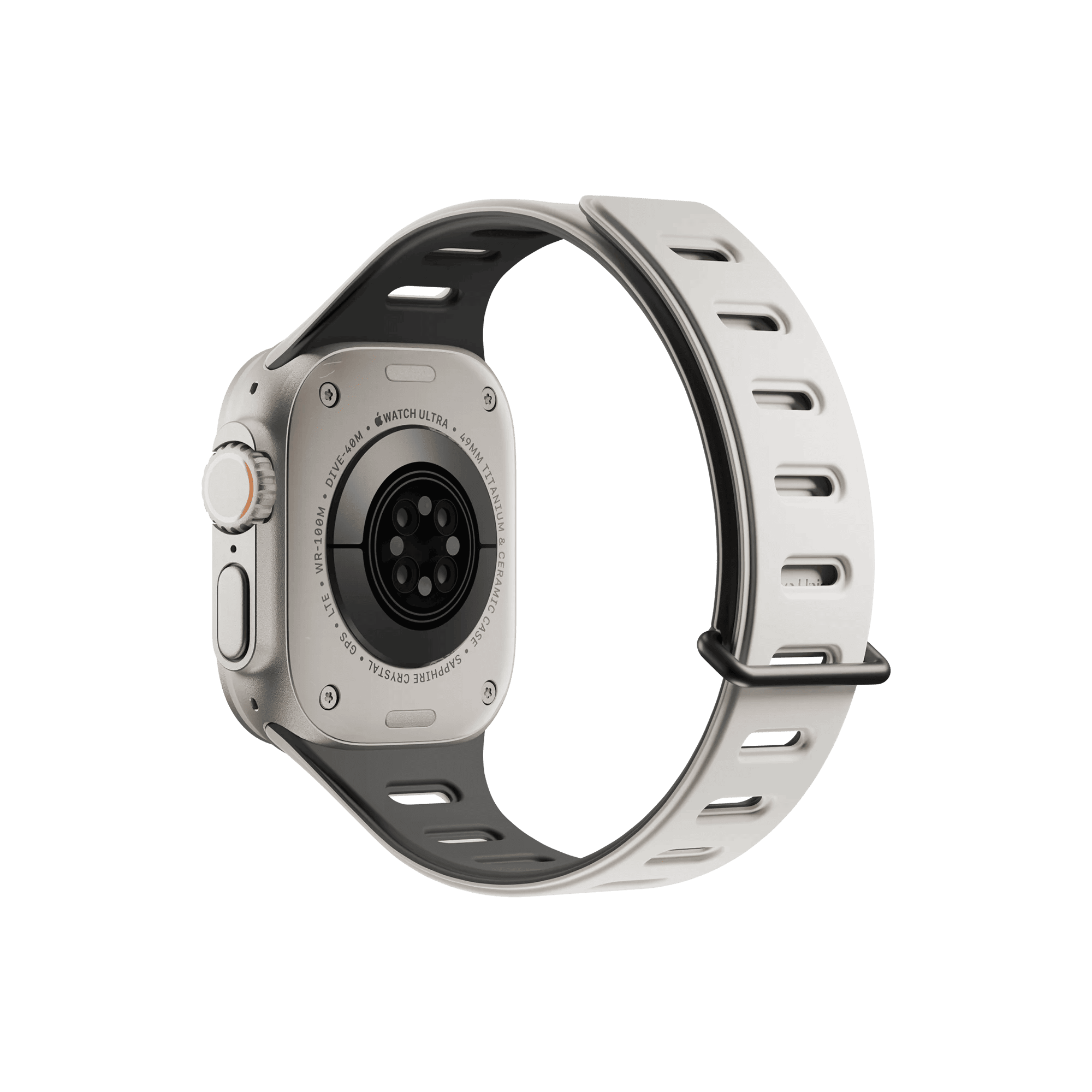 На фото изображено Ремешок Native Union для Apple Watch Magnetic 42/44/45/49мм,черный/серый