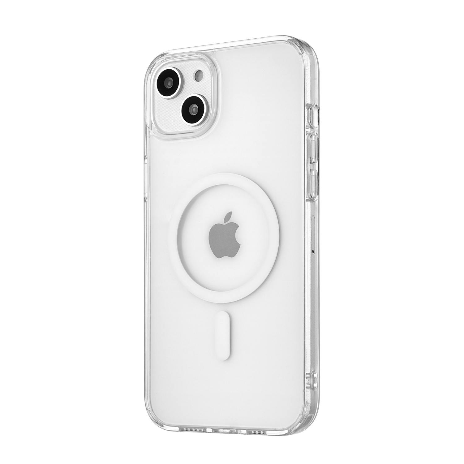 На фото изображено Чехол защитный uBear Real Mag Case для iPhone 14, усиленный, прозрачный
