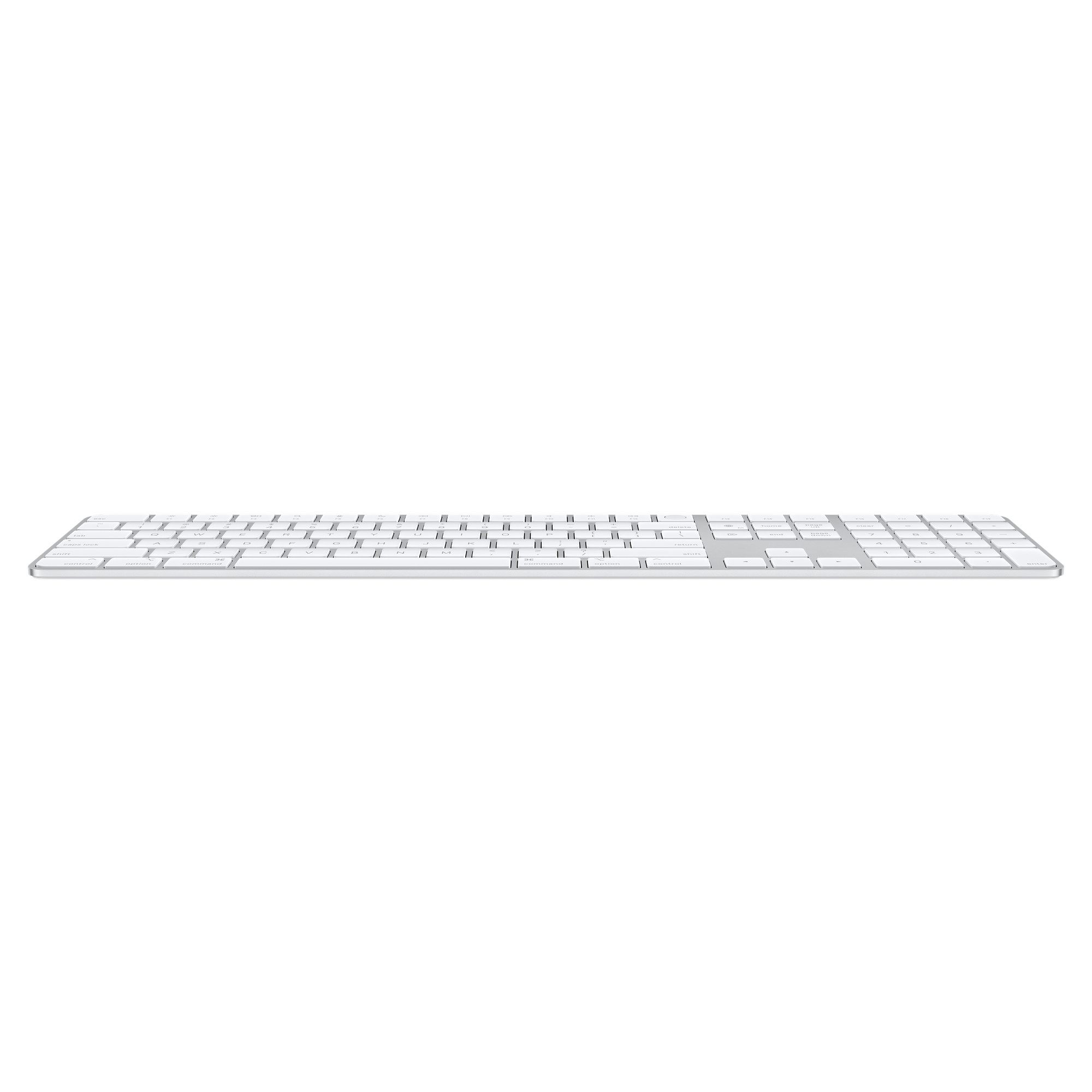 На фото изображено Клавиатура Apple Magic Keyboard с Touch ID и цифровой панелью для Mac, белый
