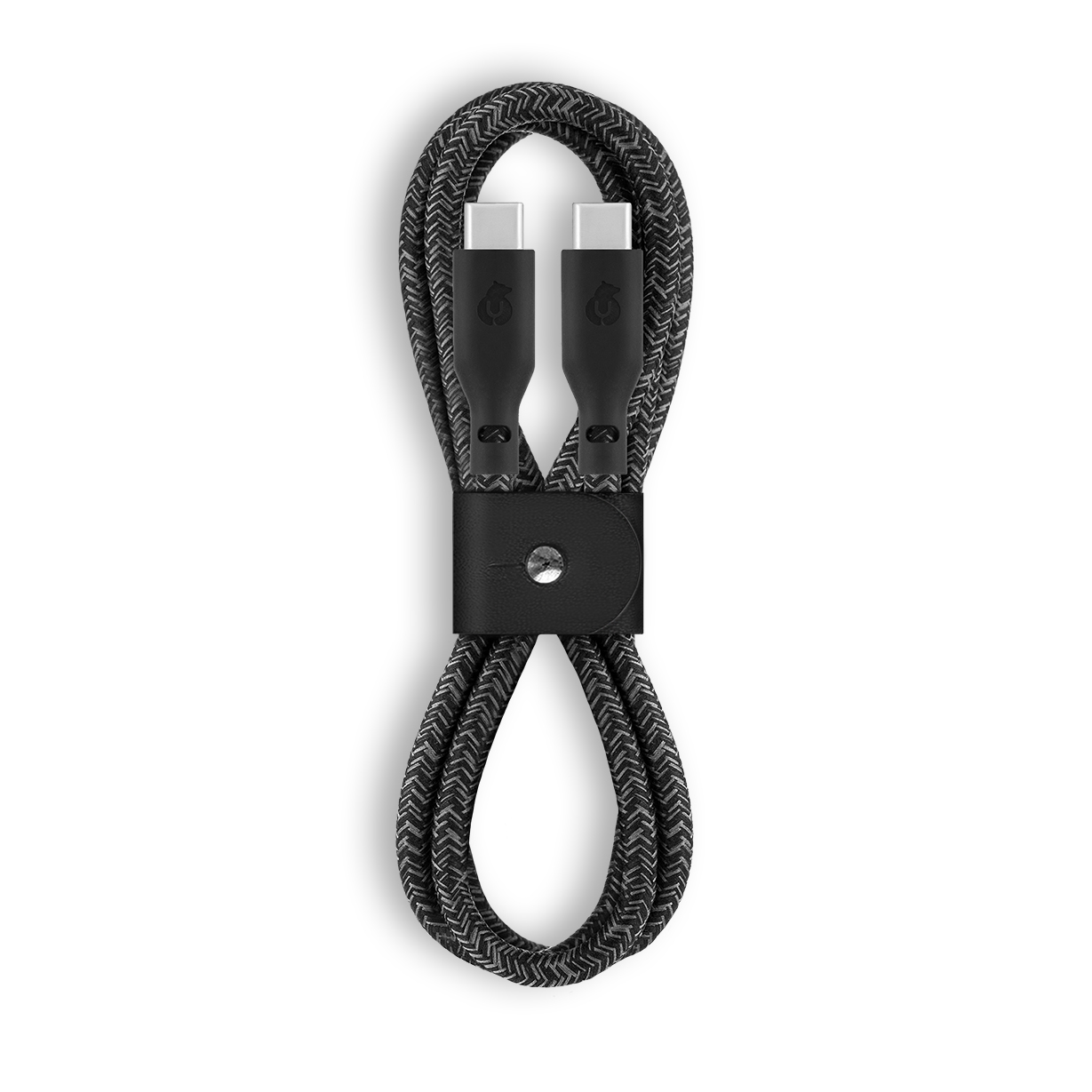 Зарядный кабель uBear Trend, USB-C/USB-С, 1,2м, чёрный
