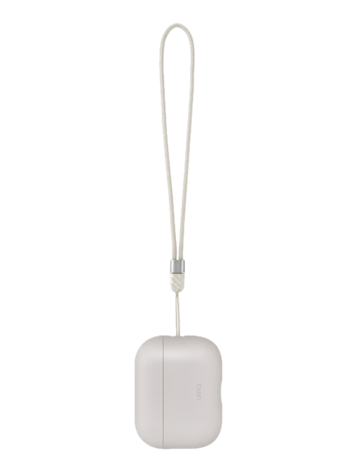 На фото изображено Чехол Uniq LINO для AirPods Pro 3, Ivory Beige