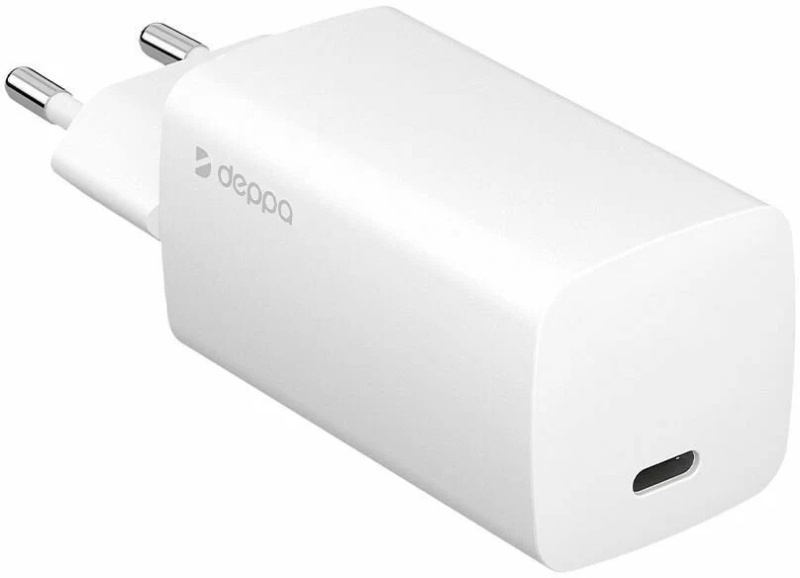 Сетевое зарядное устройство Wall Charger 2хUSB-C, 65Вт, GaN, белый
