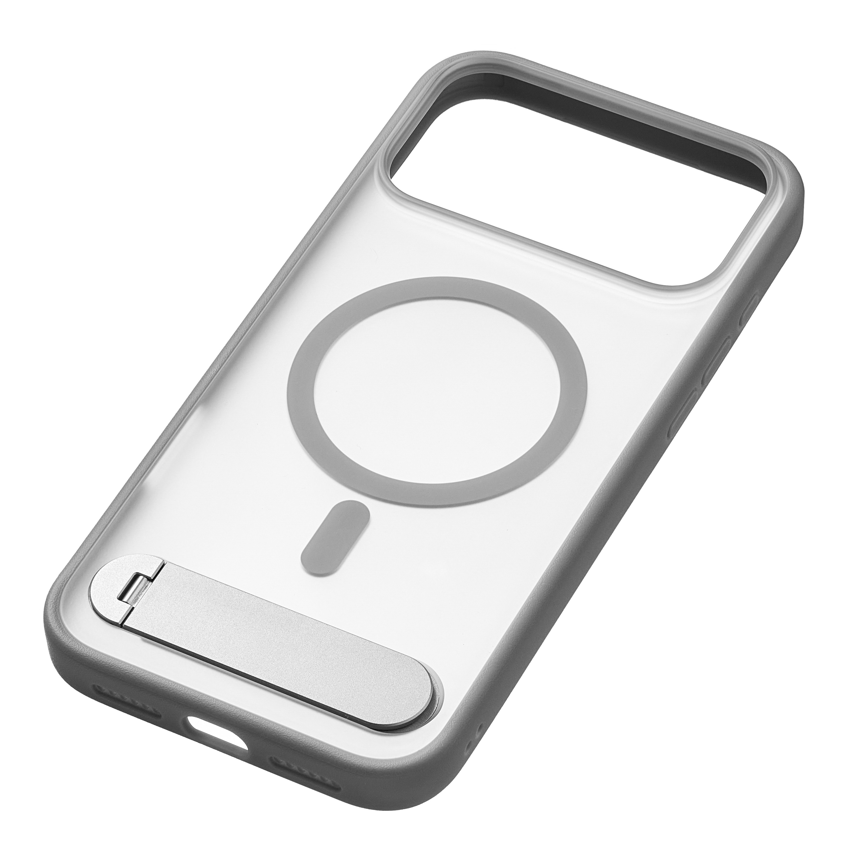 Фото Чехол защитный uBear Stand 360° Mag Case для iPhone 17 Pro Max, серый На фото изображено Чехол защитный uBear Stand 360° Mag Case для iPhone 17 Pro Max, серый