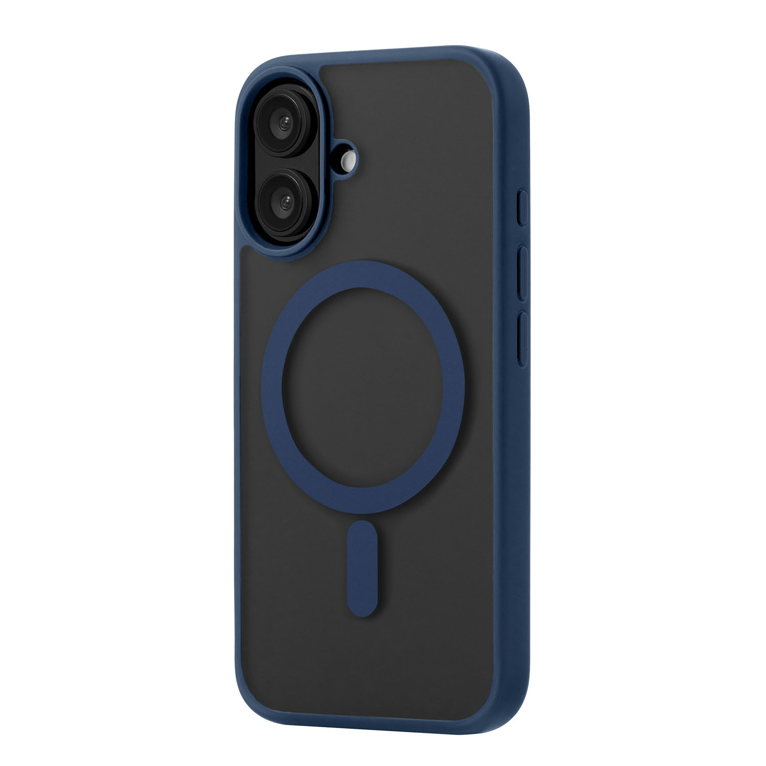На фото изображено Чехол защитный uBear Cloud Mag Case для iPhone 16, синий