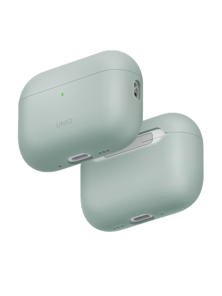 На фото изображено Чехол Uniq LINO для AirPods Pro 3, Iceplant Green