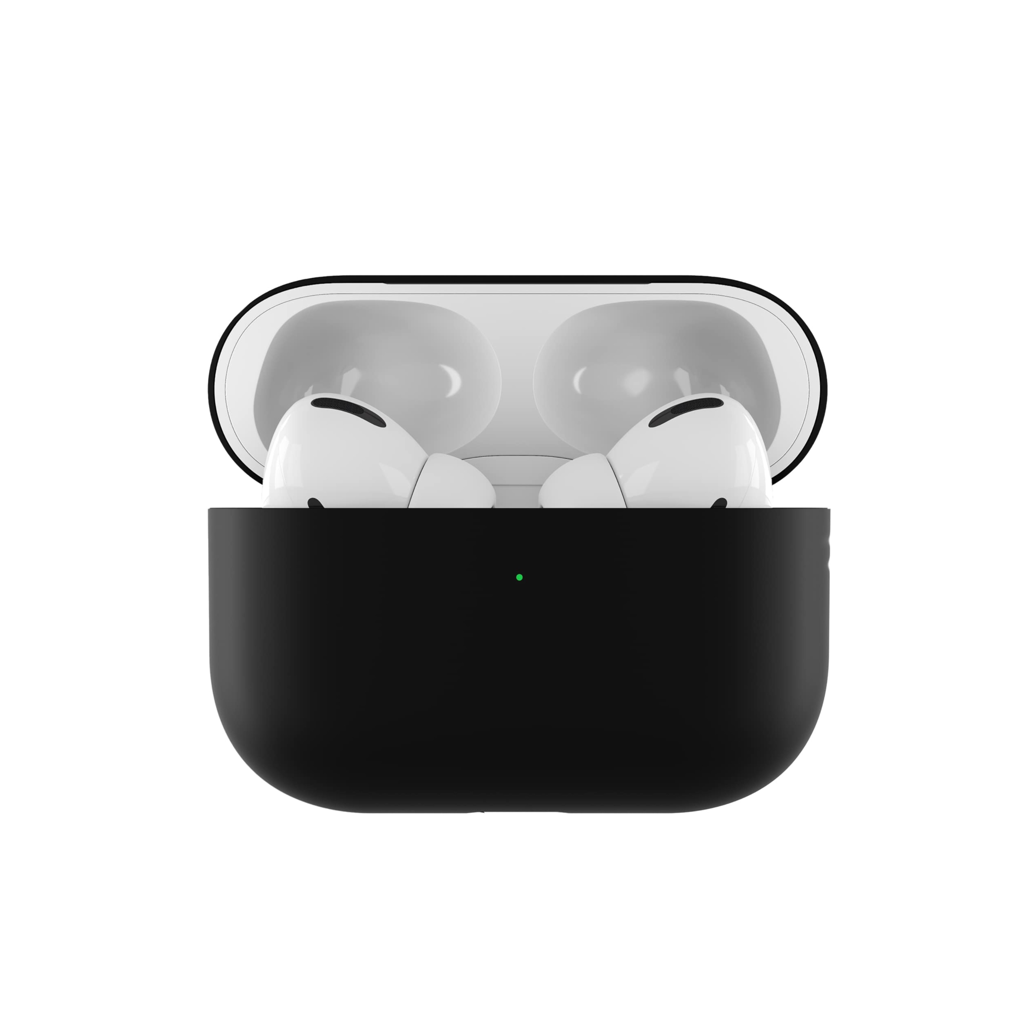 На фото изображено Ультратонкий силиконовый чехол uBear Touch Case AirPods Pro 2 / Pro, чёрный