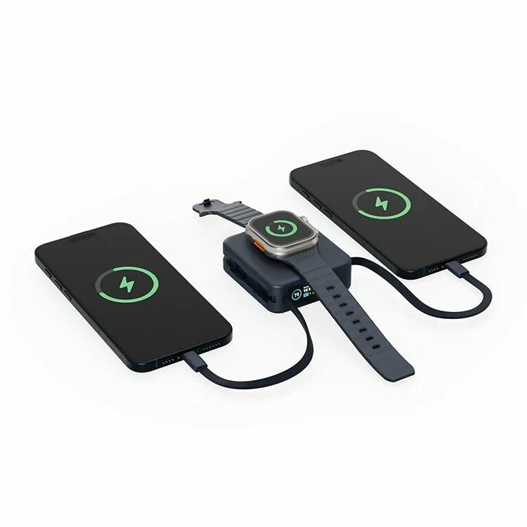 На фото изображено Внешний аккумулятор Energea MagPac Mini Plus 10000 mAh, синий