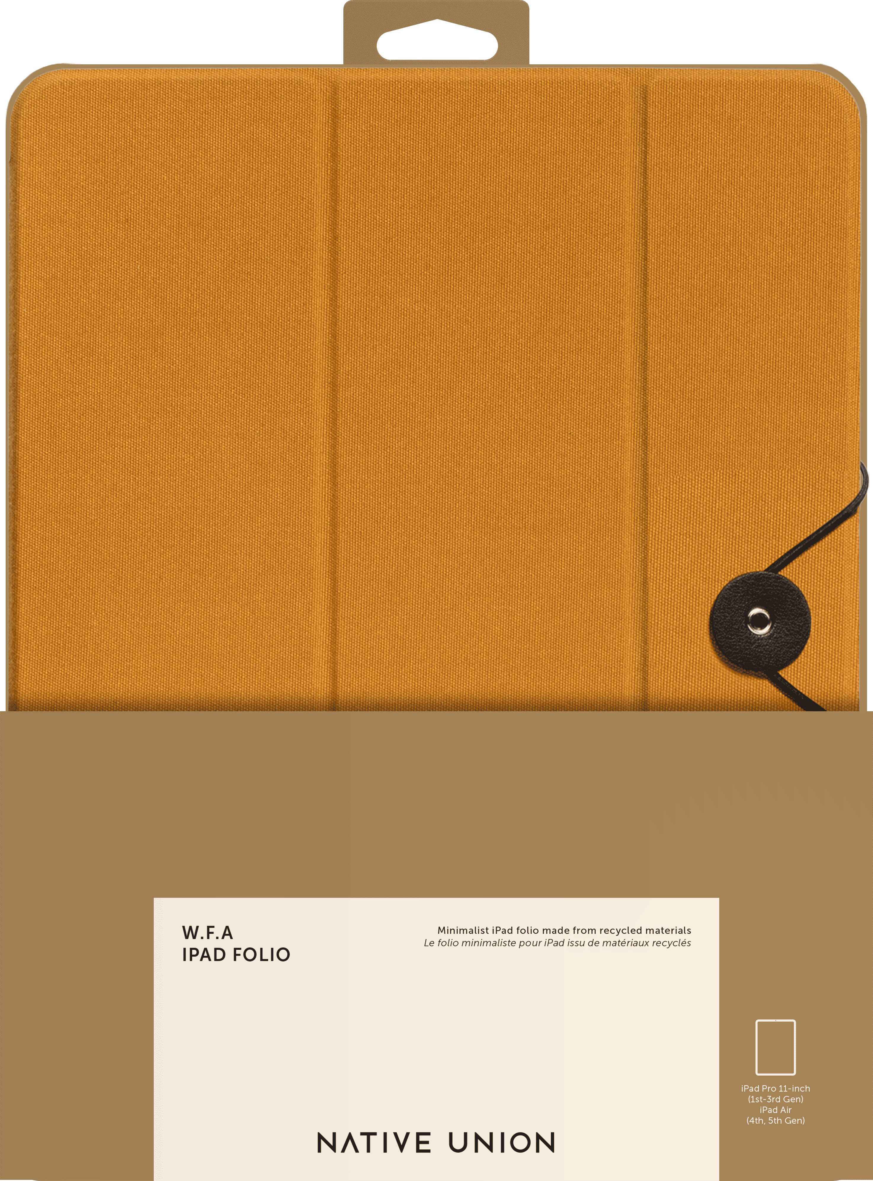 На фото изображено Чехол Native Union Folio для iPad Pro 11, крафт