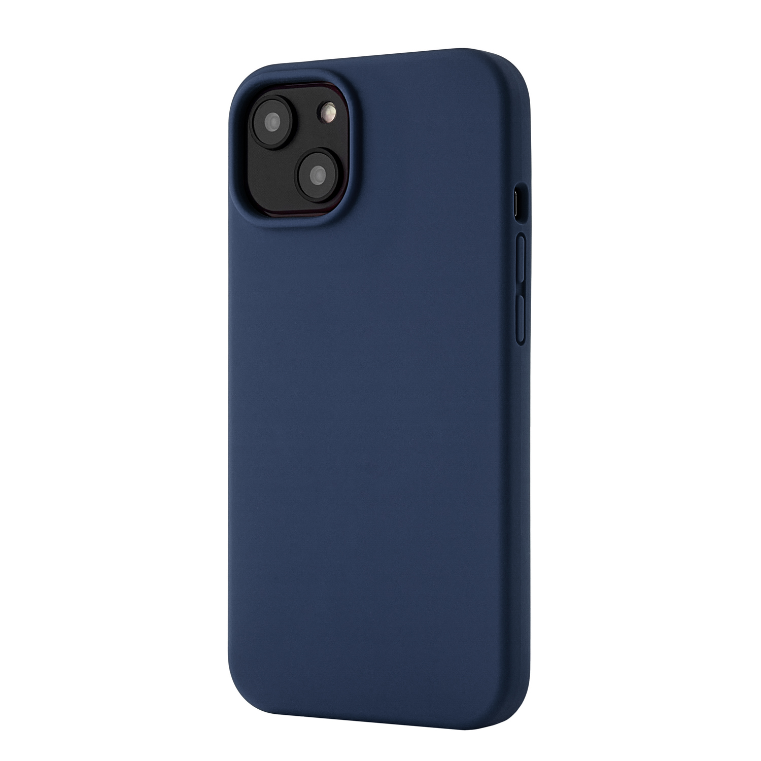 На фото изображено Чехол защитный uBear Touch Mag Case для iPhone 14, тёмно-синий