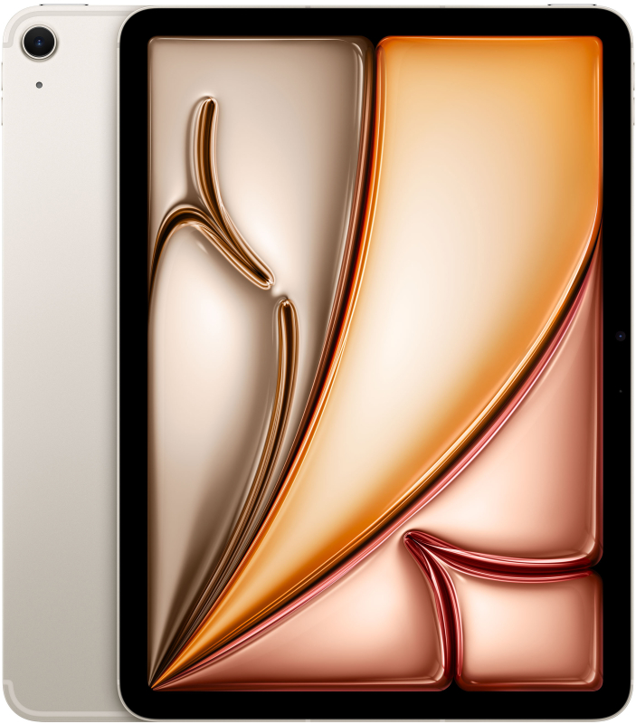 Apple iPad Air M2 11” дюймов Wi-Fi + Cellular 128 ГБ, Сияющая звезда Apple iPad Air M2 11” дюймов Wi-Fi + Cellular 128 ГБ, Сияющая звезда