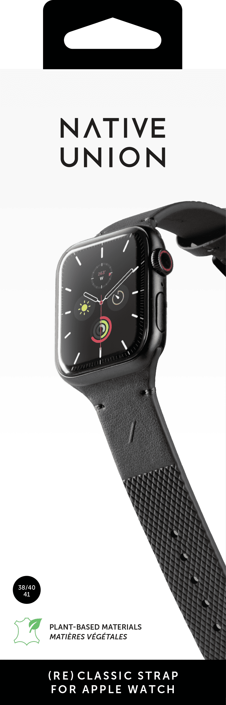 На фото изображено Ремешок Native Union (RE)Classic Strap для Apple Watch 40мм, черный