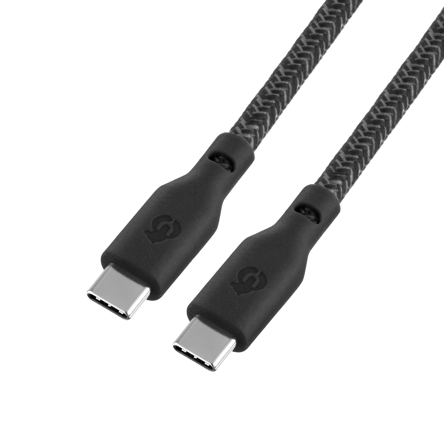 Зарядный кабель uBear Trend, USB-C/USB-С, 1,2м, чёрный