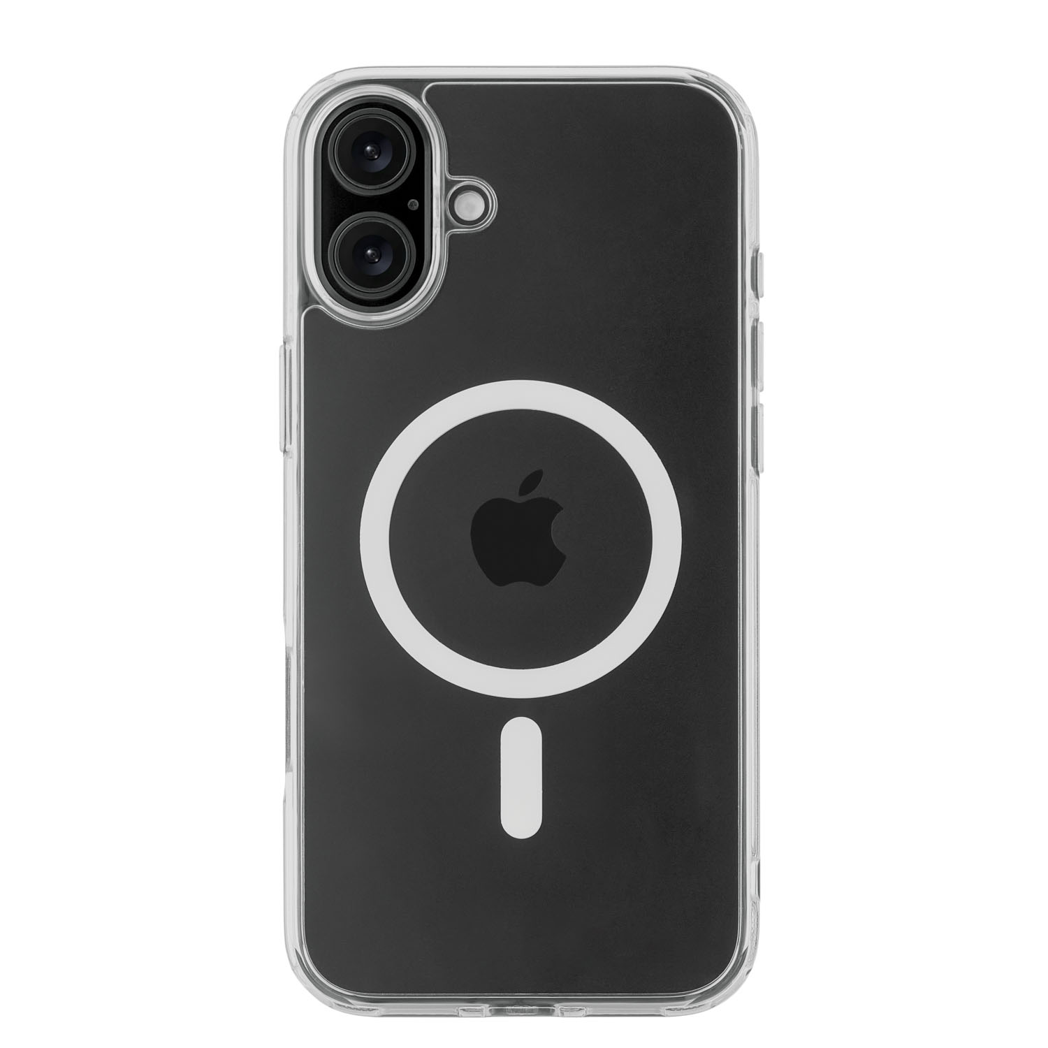 На фото изображено Чехол защитный uBear Real Mag Case для iPhone 16 Plus, усиленный, прозрачный