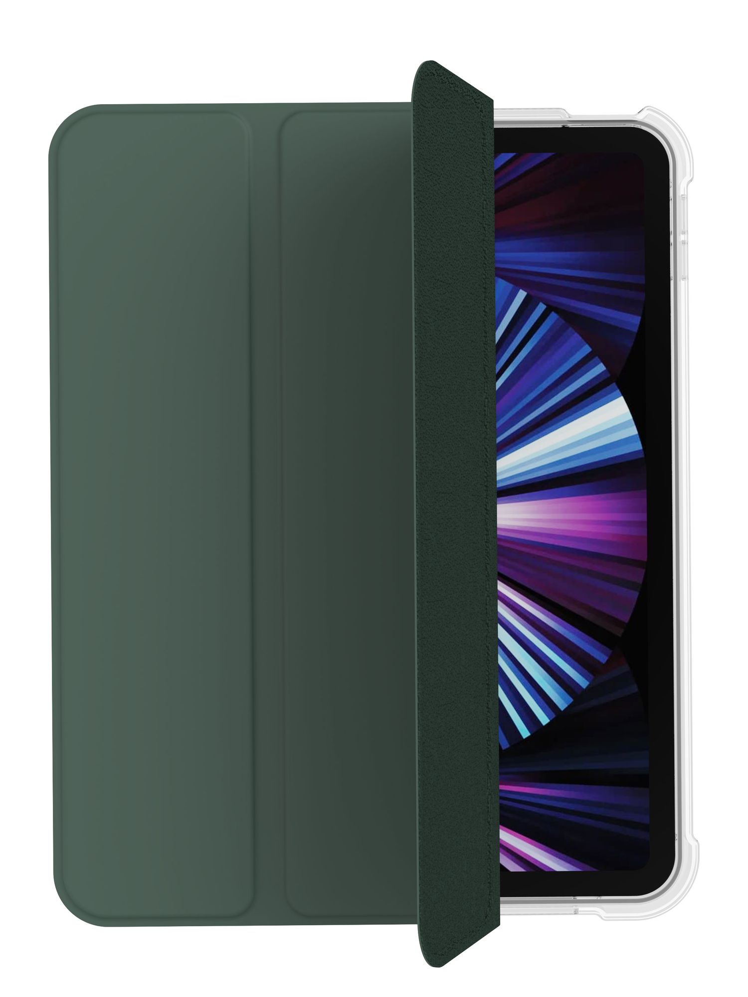 На фото изображено Чехол защитный VLP Dual Folio Case для iPad 10, темно-зеленый