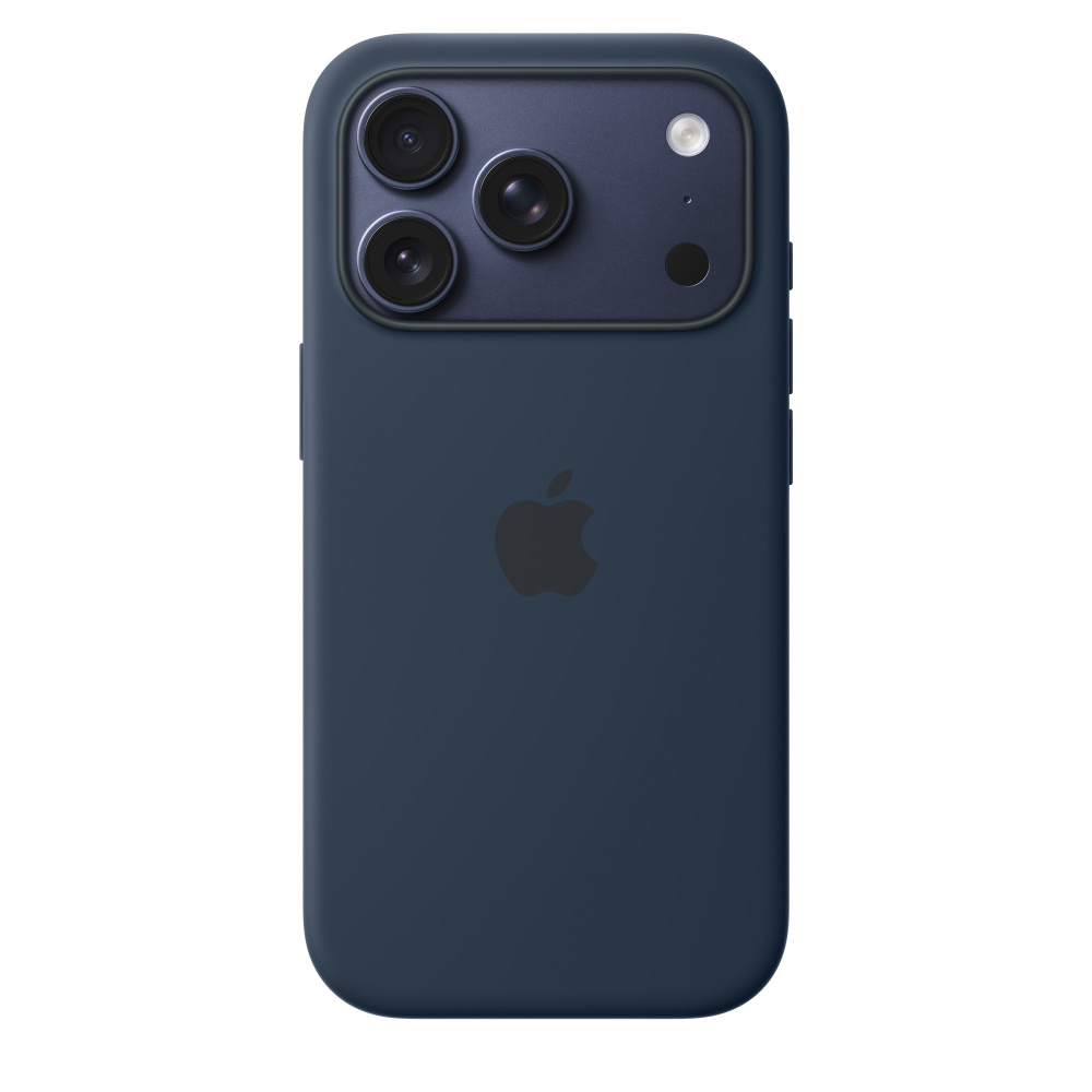 Фото Чехол защитный Apple Silicone Case with MagSafe для iPhone 17 Pro, синий Фото Чехол защитный Apple Silicone Case with MagSafe для iPhone 17 Pro, синий
