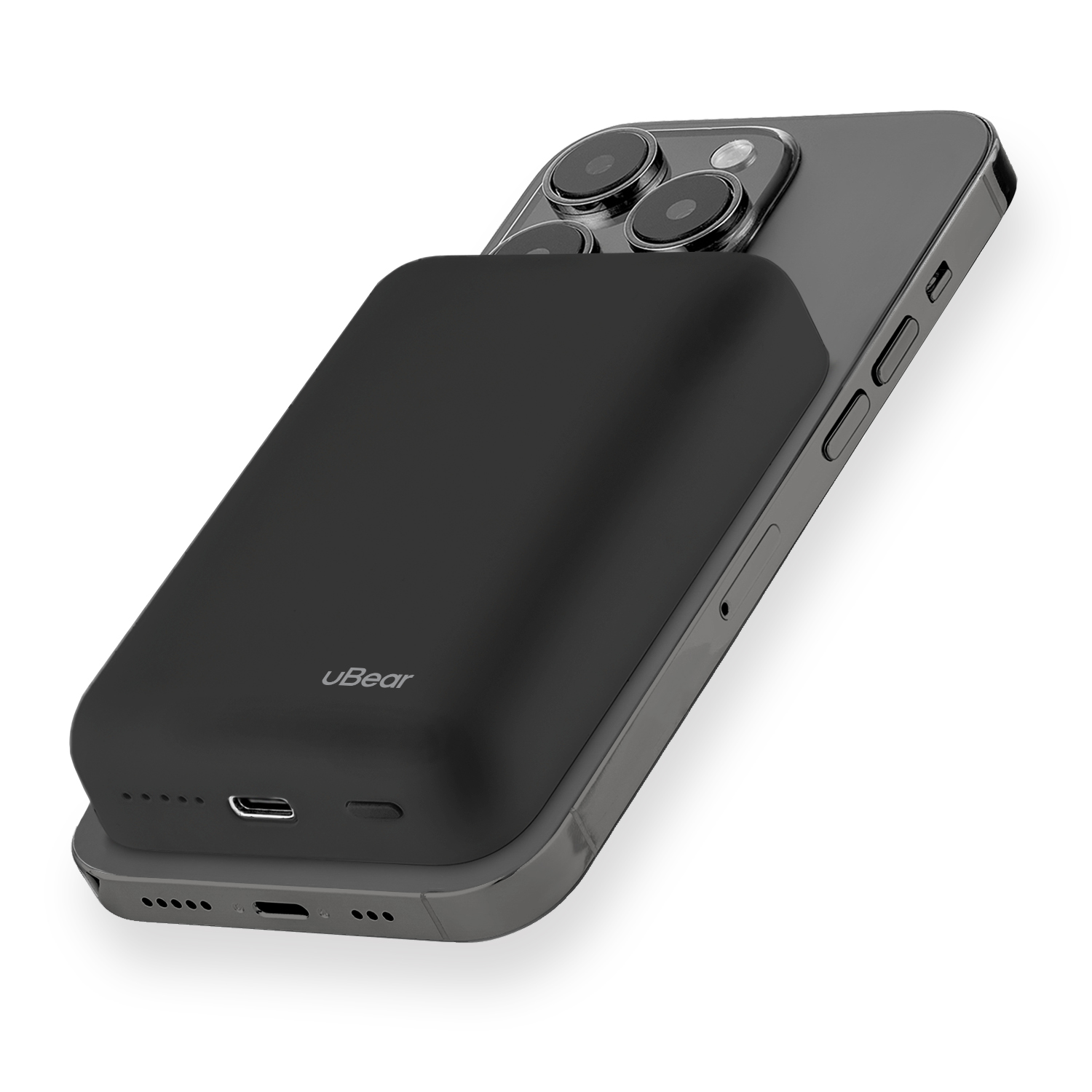 На фото изображено Внешний аккумулятор uBear Flow Magnetic Power bank 10000mAh, чёрный