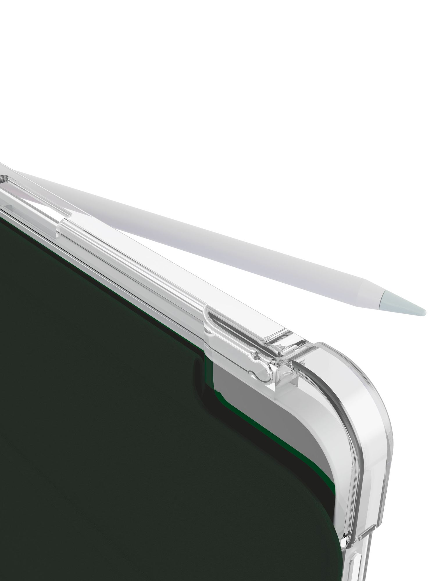 На фото изображено Чехол защитный VLP Dual Folio Case для iPad 10, темно-зеленый