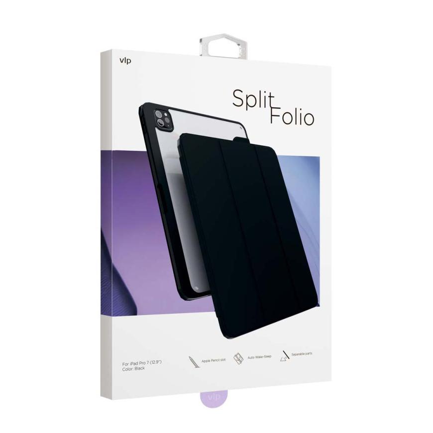 На фото изображено Защитный чехол VLP Split Folio для iPad Pro M4 13”, чёрный