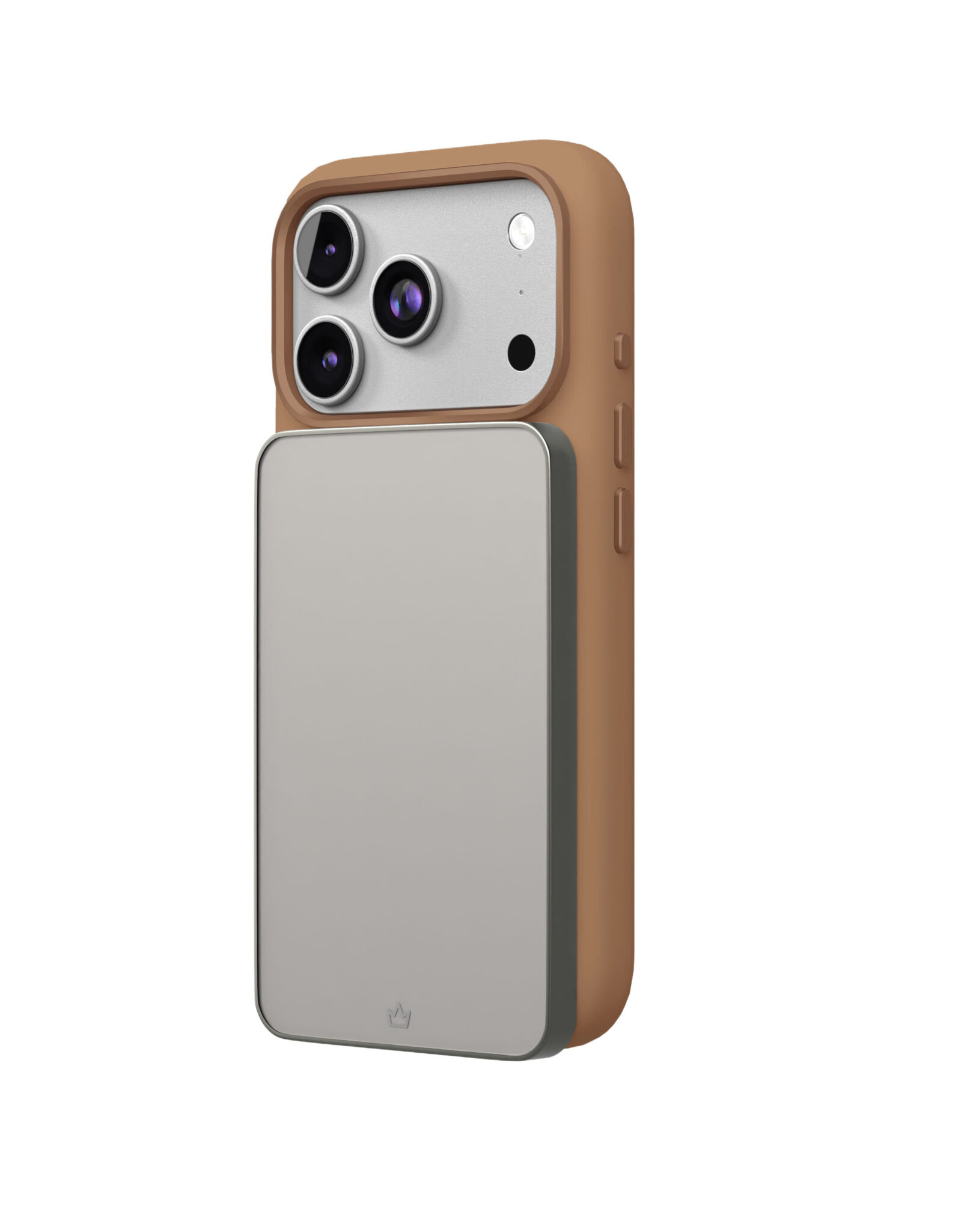 На фото изображено Чехол защитный VLP Aster Pro Case с MagSafe для iPhone 17 Pro, мокка