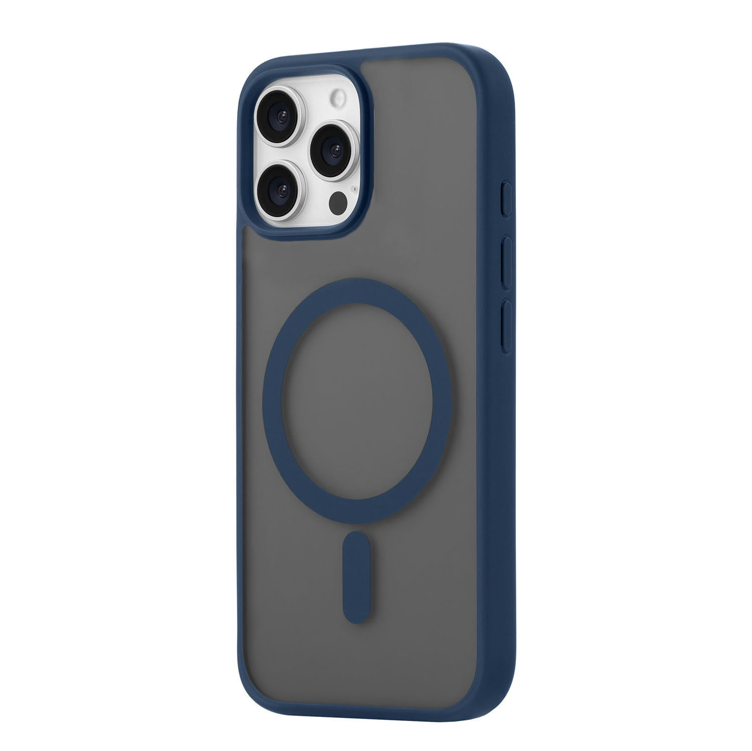 Фото Чехол защитный uBear Cloud Mag Case для iPhone 16 Pro Max, синий На фото изображено Чехол защитный uBear Cloud Mag Case для iPhone 16 Pro Max, синий