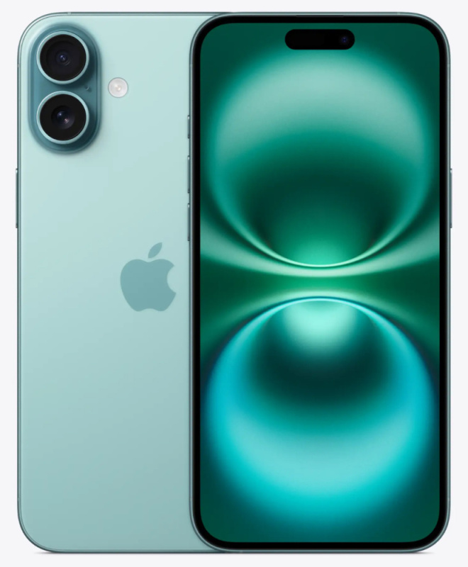 Apple iPhone 16 Plus, 512 ГБ, Бирюзовый