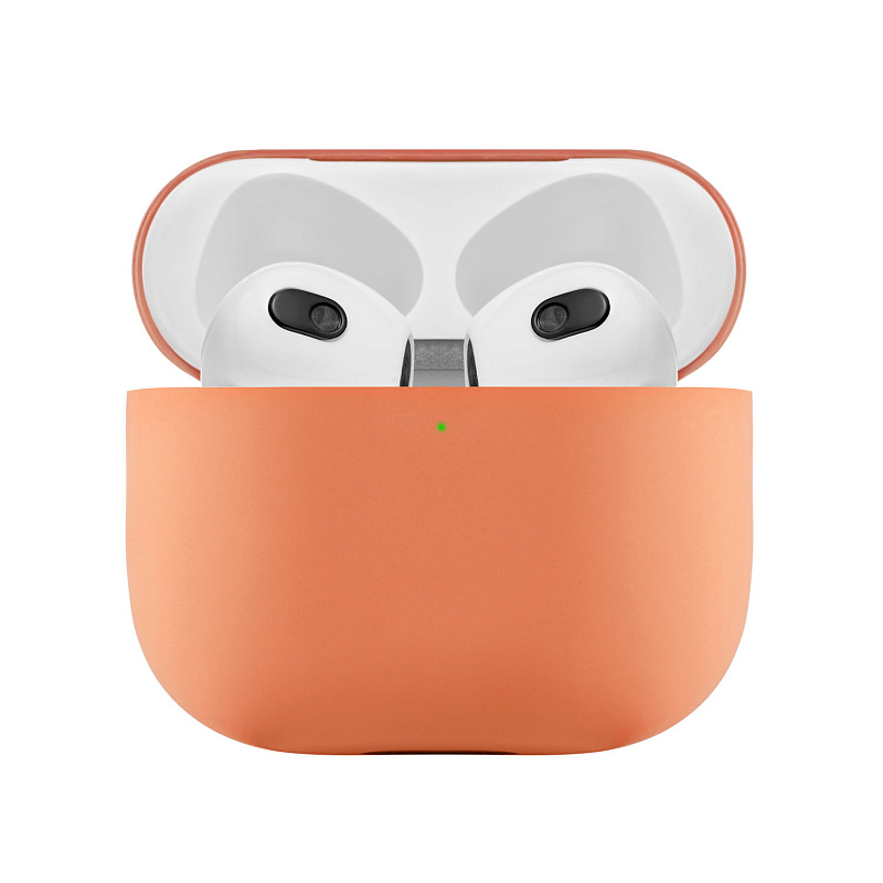 Ультратонкий силиконовый чехол Touch Case для AirPods 3, оранжевый